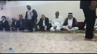 نعي الشيخ عبدالله الدجيلي في بيت الحاج طالب الشمري والد خمسة شهداء مع وفد العتبة العباسية