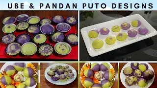 Ube and Pandan Flavored Puto Designs.