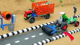 Diy tractor making asphalt road new technology | diy mini construction machine @topminigear8280
