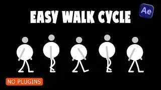 Easy Walk Cycle in After Effects (No Plugins, Step by Step)| After Effect Tutorial | Rubber Man Walk