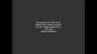 [FICTIONAL] First National Pictures (1933)