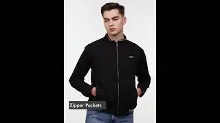 Casual Solid Bomber Jacket