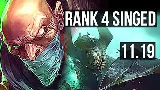 SINGED vs MORDEKAISER (TOP) | Rank 4 Singed, Legendary, 15/6/24 | TR Master | v11.19