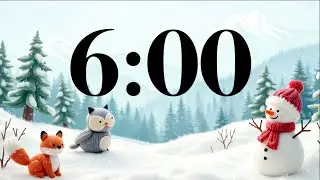 6 Minute Winter Study Timer ❄️ Calm Snow Scene & Relaxing Acoustic Guitar Focus Music (No Lyrics)