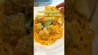 Easy meatball pasta dish - Feta Tomato Peppers #pasta #recipe  #cooking #food #meat #beef