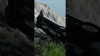 Taxi Vs Cliff 😯 #beamngdrive #shorts