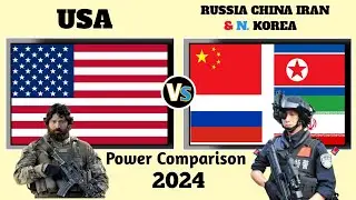 Russia Vs USA China Iran and North Korea Military Power Comparison 2024|Russia and China Vs USA army