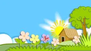 Video Background Stock Footage Free (sunny village fairy farm looping animation)