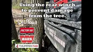 Using the rear winch to prevent body damage #offroadconsulting #offroadrecovery #warnwinch