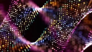 Loopable Background with Twisted Particle Strings Dark Digital abstract background