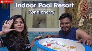 Conch Resort 🏖 | Indoor Pool 🏊‍♀️ with Floating Breakfast in Pondicherry #couplevlog