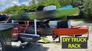 DIY Truck Rack To Transport Two Fishing Kayaks - Native Slayer Max 12.5