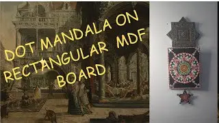 Dot Mandala on Rectangular MDF Board #mandalaart for beginners#dotmandalaart