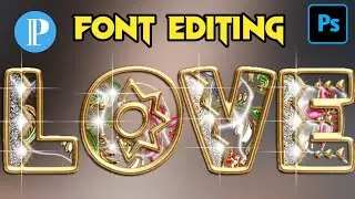How to Edit a Golden or Noise Glass Font on a Piexllab PS Touch || latest glass font dp editing