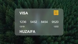 Css Glassmorphism Visa Card | only HTML CSS | step by step