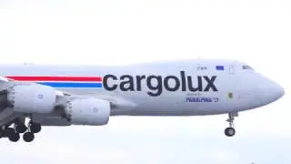 Boeing 747 - 8F (LX-VCH). Cargolux. Толмачёво (UNNT, OVB)