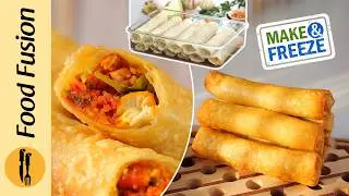 Chicken 65 Spring Rolls (Make & Freeze) Ramzan Special Recipe By Food Fusion