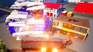 ВЗРЫВ ПОЛИЦЕЙСКОГО УЧАСТКА И ДРУГИХ ЗДАНИЙ, ПОХОЖИХ НА LEGO! &mdash; Игровой процесс Brick Rigs Worksho...