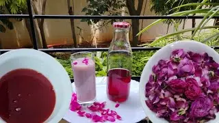 Homemade rose syrup||Make this natural,preservative-free syrup&store it for weeks|No added colour