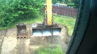 Cat M313D korytowanie oraz pogłebienie pod fundament
