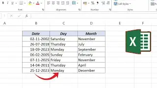 How to find the Day Name from Date | Excel Formula