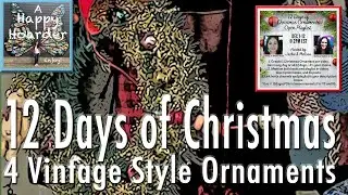 4 Easy DIY Vintage Bottle Brush Trees & Wreath 12 Days of Christmas Ornaments Collab/Challenge (1-4)