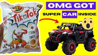 OMG 😎 Got Super Car Inside ! Tiktok Snacks Unboxing With Free Gift Inside ! Free Money Inside !