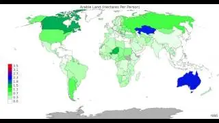World - Arable Land - Time Lapse