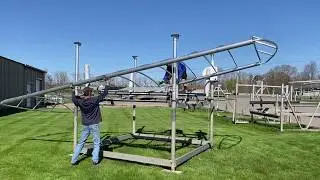 Mounting A Shore Station, Atlas, or LakeShore Products Fully Assembled Canopy Frame w/ 2 People
