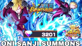 30 4 STARS GUARANTEED NEW ONI SANJI SUMMONS AND TICKET SUMMONS ONE PIECE BOUNTY RUSH OPBR