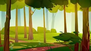 Free Motion Graphic Video Background for Kids | Magical Tree Forest Outdoor Cartoon | Free to Use