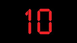 10 Second Countdown Timer ⏱ Digital Red Clock with Alarm