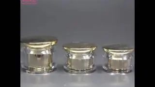 New empty acrylic jars