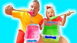 Alice and Dad in stories about Science experiments at Home