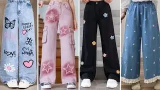 Trending Jeans Designs 2025 ❤️&zwj;🔥 | Baggy Pants For Girls | Plazo Jeans Designs🌸