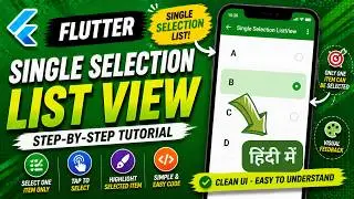 How to Create Single Item Selection List View in Flutter Android App | IT WALA | HINDI-हिंदी