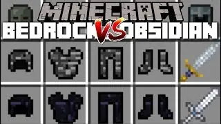 Minecraft BEDROCK ARMOR VS OBSIDIAN ARMOR / FIGHT TILL THE DEATH ZOMBIE ATTACK!! Minecraft