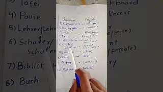 10 German School Words You MUST Know! 🇩🇪📚 (Fast & Easy)#easygerman #germanlanguage #shorts #deutsch