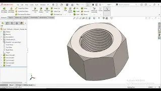 Design of Nut | How to model Hexagonal M12 Nut in SolidWorks | SolidWorks Tutorials