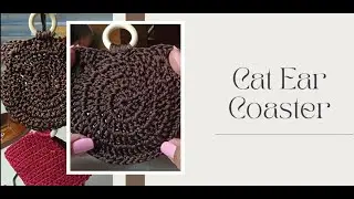 Easy & Fun Home Decor: Cat Ear Coasters  #crochet #crochettutorial #diy #crochetcoaster
