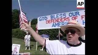 Memorial Day tribute draws protesters with contrasting causes