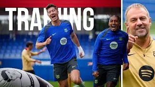 Watch Lewandowski & Raphinha in Intense Barcelona Training 🔥