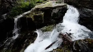 Sunrift Gorge Waterfall, Glacier National Park, Montana