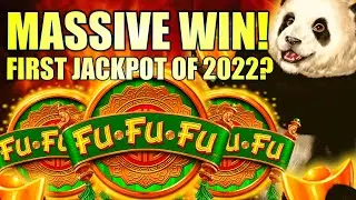 ★MASSIVE WIN!★ FIRST JACKPOT OF 2022!? 🐼 FU FU FU PANDA Slot Machine (Aristocrat Gaming)