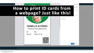 How to print ID cards from a webpage? Just like this!