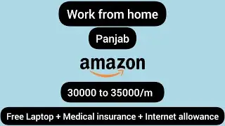 Amazon work from home in Punjab | Salary upto 40,000/m | #amazon #workfromhome