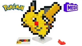 Building Mega Pokemon Pikachu Pixel Art - LEGO Pokemon Speed Build