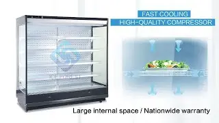 air curtain cabinet display open chiller multideck supermarket showcase