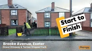 www.Remys.uk Gravel Driveway and Dropped Kerb Installation in Exeter from start to finish.