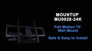 Full Motion TV Wall Mount for 42''-75'' TVs MU0028-24K from MOUNTUP Display